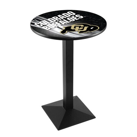 Holland Bar Stool Co 42" Blk Wrinkle Colorado Pub Table, 28" dia. Top L217B4228ColoUn-D2